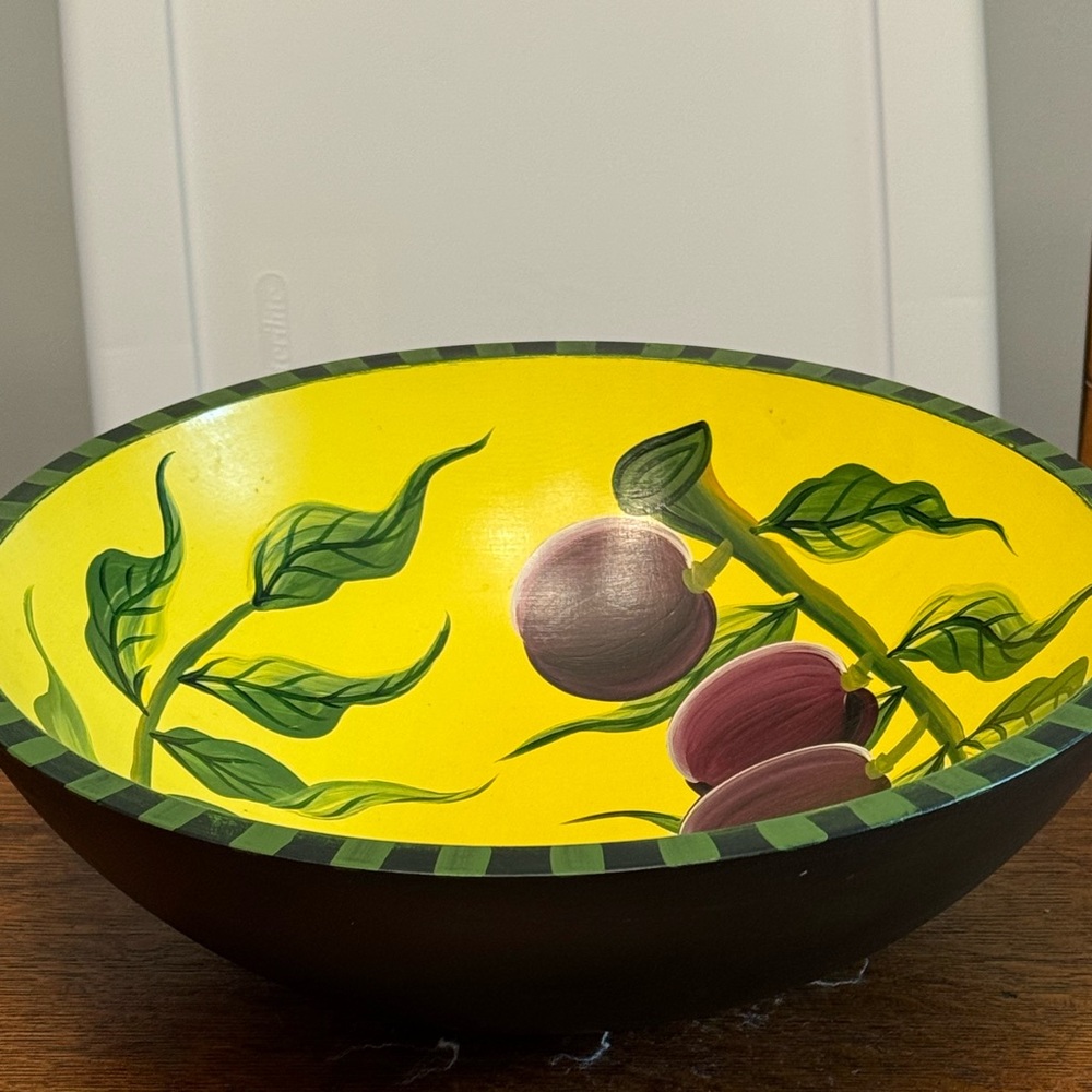 Sherwood Forest designs hand painted wood bowl